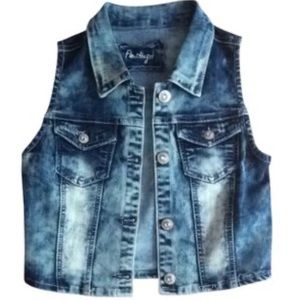 Amethyst Cropped Jean Vest